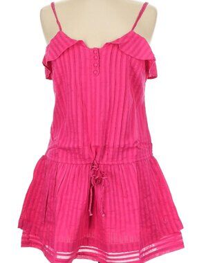 REEF Hot Pink/Coral Mini Dress or Tunic Top with Drawstring Waist - Size M -NWT